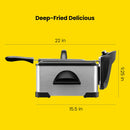 Chefman 4.5 Liter Deep Fryer w/Basket Strainer, XL Jumbo Size, Stainless Steel