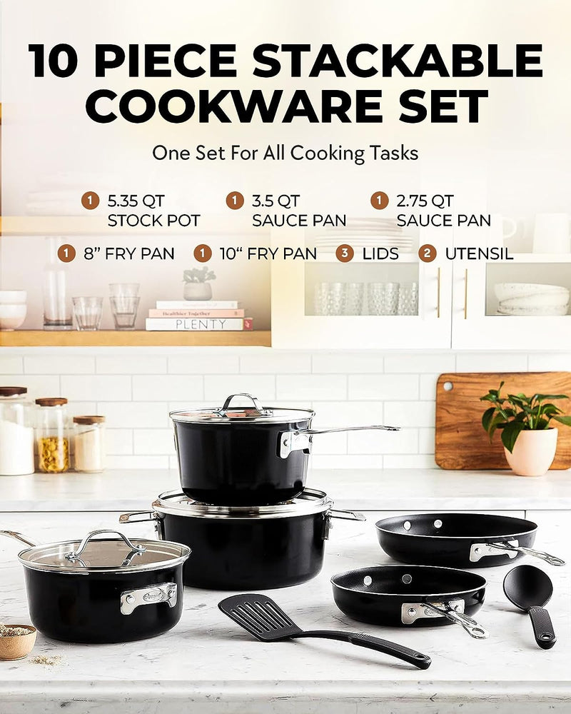 Gotham Steel Stackmaster Cookware Set