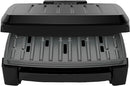 George Foreman® Fully Submersible™ Grill, NEW Dishwasher Safe, Wash the Entire Grill, Easy-to-Clean Nonstick, Black/Grey