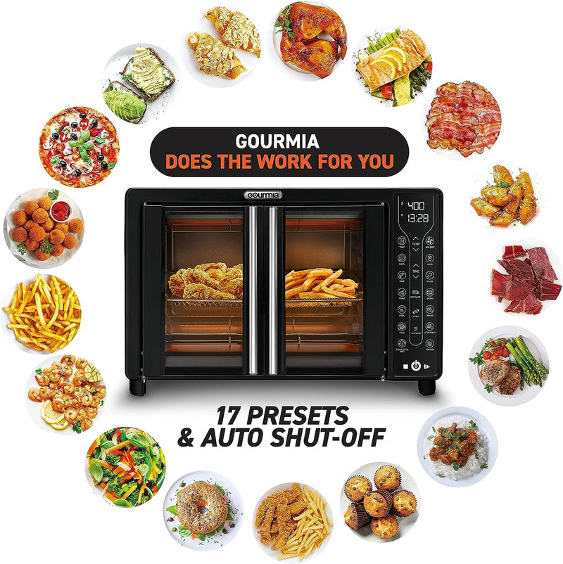 Gourmia Air Fryer, Convection Toaster Oven Combo, Digital 17 cooking presets