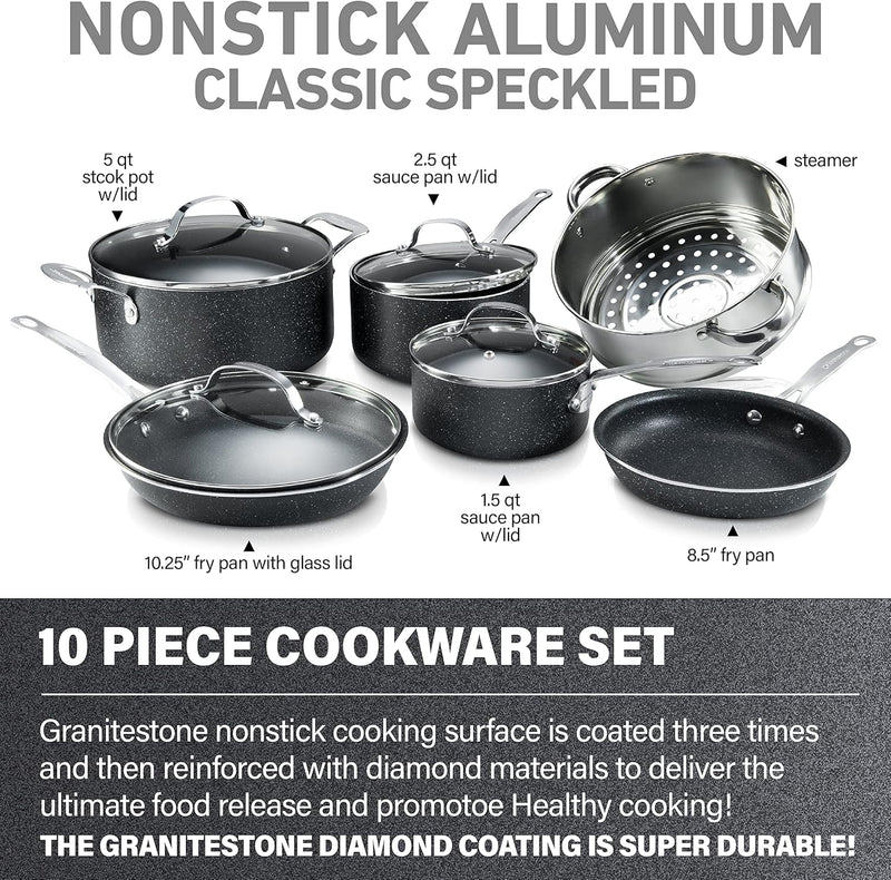 Granitestone 10 Piece Nonstick Cookware Set