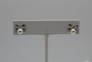 Pearl Cubic Zirconia Bow Stud Earrings