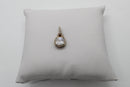 Cubic Zirconia Stone Square Halo Gold Plated Pendant