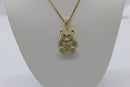 Sterling Silver Cubic Zirconia Bear Pendant