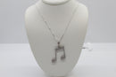 Sterling Silver Cubic Zirconia Music Pendant