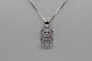Sterling Silver Cubic Zirconia Bear Pendant