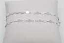 Sterling Silver Paillettes Chain Bracelet