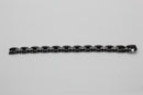 Stainless Steel Black and Silver Link Bracelet