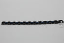 Stainless Steel Black and Blue Link Bracelet