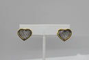 Stainless Steel Gold Plated Heart Earrings