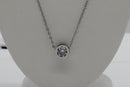 Simple Sterling Silver Cubic Zirconia Necklace