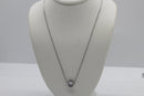 Simple Sterling Silver Cubic Zirconia Necklace