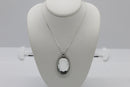 Sterling Silver Cubic Zirconia Large Pendant