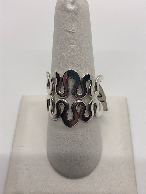 Sterling Silver Squiggle Ring