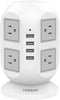 Power Strip Tower Surge Protector 8 AC Outlets with 4 USB Ports