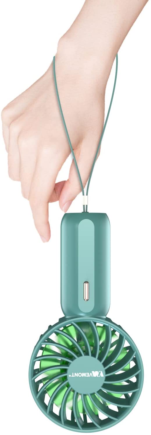 Mini Handheld Fan, USB Fan Portable Rechargeable Manual Fan, 3 speed adjustable