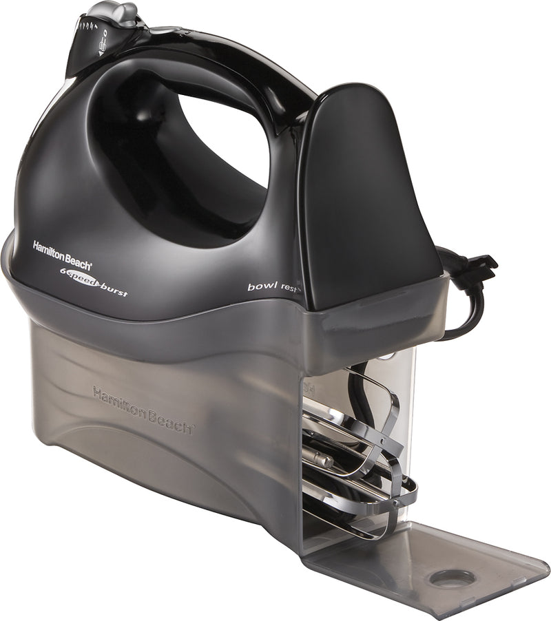 Hamilton Beach Power Deluxe 6-Speed Electric Hand Mixer with Snap-On Storage Case