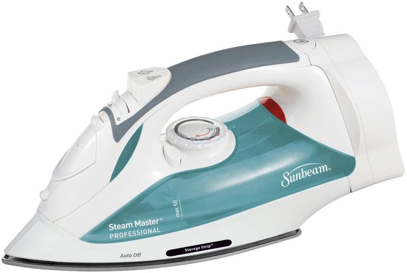 Sunbeam Steam Master Iron with Retractable Cord, White & Green