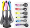 Home Basics 6 Piece Silicone Coated, Multi-Colored Kitchen Tool Set, One Size, Multicolor