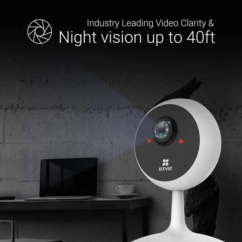 EZVIZ 1080P Indoor WiFi Security Camera Smart Motion Detection Zone Full Duplex Two-Way Audio 40ft Night Vision