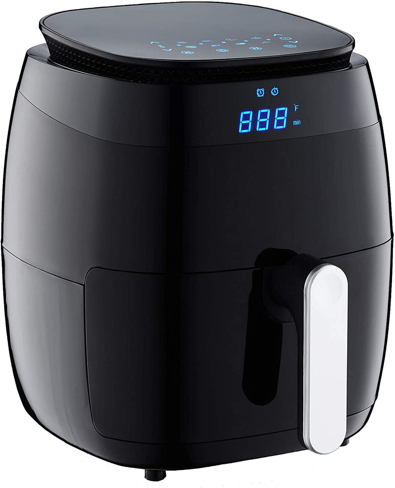 GoWISE USA 5-Quart Air Fryer with 8 Cooking Presets and Duo Display + 50 Recipes