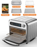 MOOSOO 8-in-1 Air Fryer Oven,10.6 QT, Electric Air Fryer Toaster Oven with LED Digital Touchscreen, Dehydrator, Bake, Broil, Oil-Less Oven