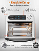 MOOSOO 8-in-1 Air Fryer Oven,10.6 QT, Electric Air Fryer Toaster Oven with LED Digital Touchscreen, Dehydrator, Bake, Broil, Oil-Less Oven