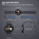 Smartwatch - Answer/Make Calls - Newest 1.3'' HD AMOLED Bluetooth Smartwatch