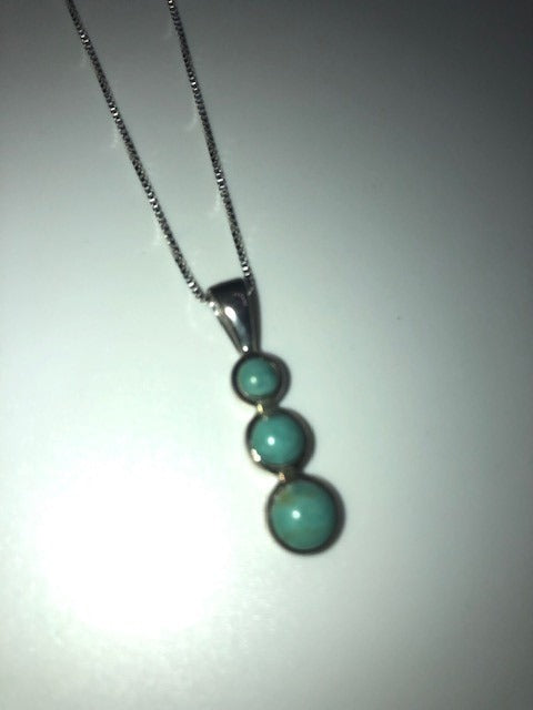 Turquoise 3 Circle Necklace
