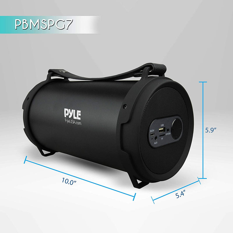 Pyle Portable Speaker, Boombox, Bluetooth Speakers, Rechargeable Battery, Surround Sound, Digital Sound Amplifier, USB/SD/FM Radio, Wireless Hi-Fi Active Stereo Speaker System
