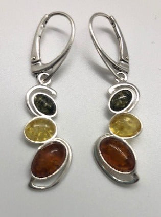 Amber Earrings and Necklace Set