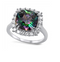 Square Mystic Topaz Ring