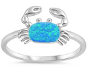 Blue Lab Opal Crab Ring