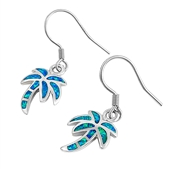 Palm Tree Blue Opal/Silver Earring