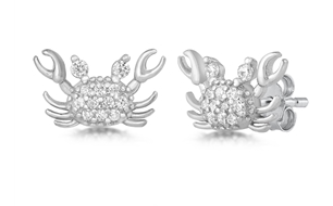 CZ Crab Earrings