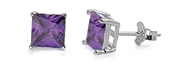 Amethyst CZ Studs