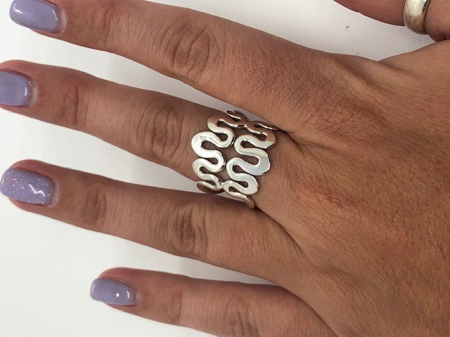 Sterling Silver Squiggle Ring