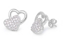 CZ Heart Earrings