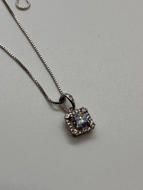 CZ Square Necklace