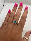 Clear and Colored CZ Ring