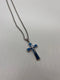Blue and Silver Stainless Steel Necklace