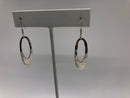 Hammered Oval Dangle Earrings