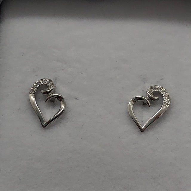 Heart CZ Earrings