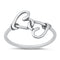 Silver Linking Hearts Ring