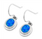 Lab Opal Circle Dangle Earrings