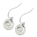 Lab Opal Swirl Earrings