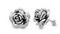 Silver Rose Earrings