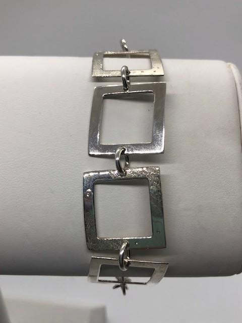 Small Square Silver Bracelet