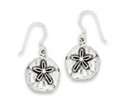 Silver Sand Dollar Earrings