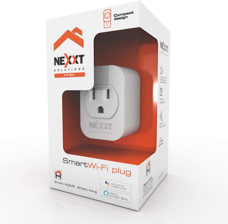 Nexxt Solutions Smart Plug Home WIFI Outlet Compatible with Google and Alexa-Voice control-Programmable schedule